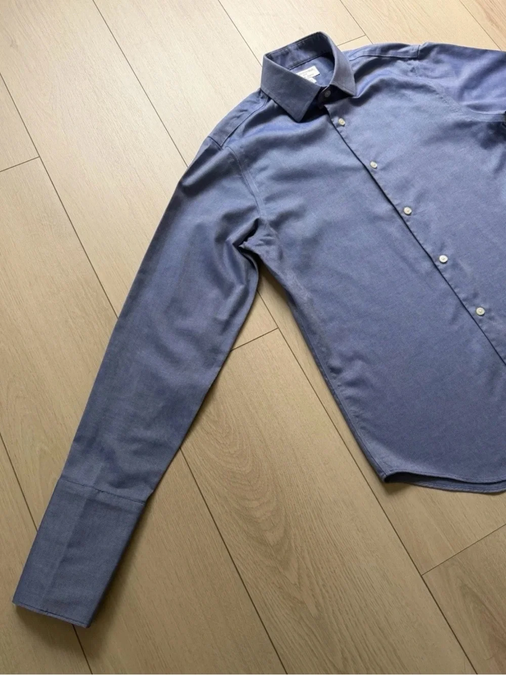 Banana Republic Men's Blue Long-Sleeve Dress Shirt